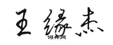 骆恒光王缘杰行书个性签名怎么写