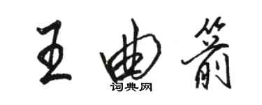 骆恒光王曲箭行书个性签名怎么写