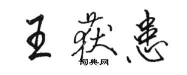 骆恒光王获患行书个性签名怎么写