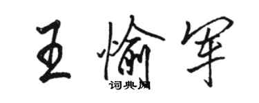 骆恒光王愉军行书个性签名怎么写