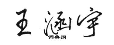 骆恒光王涵宇行书个性签名怎么写