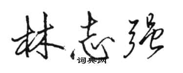 骆恒光林志强行书个性签名怎么写