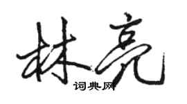 骆恒光林亮行书个性签名怎么写