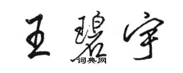 骆恒光王碧宇行书个性签名怎么写