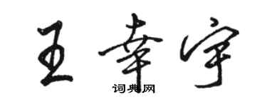骆恒光王幸宇行书个性签名怎么写