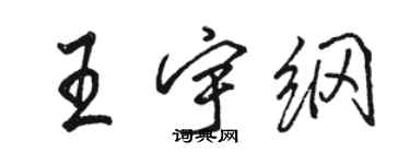 骆恒光王宇纲行书个性签名怎么写