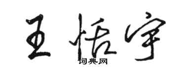 骆恒光王恬宇行书个性签名怎么写
