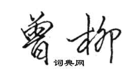 骆恒光曾柳行书个性签名怎么写