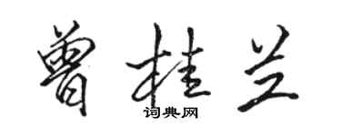骆恒光曾桂兰行书个性签名怎么写