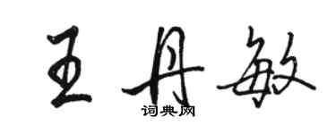 骆恒光王丹敏行书个性签名怎么写