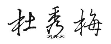 骆恒光杜秀梅行书个性签名怎么写