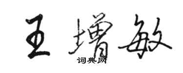 骆恒光王增敏行书个性签名怎么写