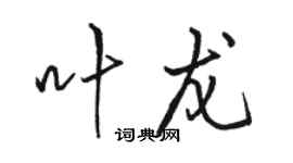 骆恒光叶龙行书个性签名怎么写