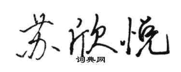 骆恒光苏欣悦行书个性签名怎么写