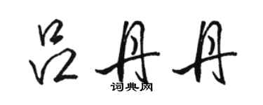 骆恒光吕丹丹行书个性签名怎么写