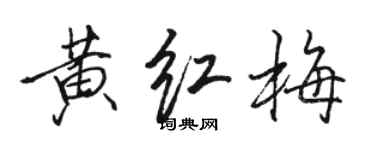 骆恒光黄红梅行书个性签名怎么写