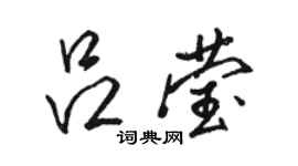 骆恒光吕莹行书个性签名怎么写