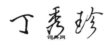 骆恒光丁秀珍行书个性签名怎么写