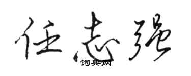 骆恒光任志强行书个性签名怎么写