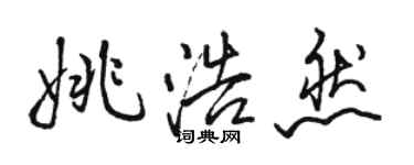 骆恒光姚浩然行书个性签名怎么写
