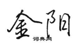 骆恒光金阳行书个性签名怎么写