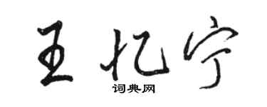 骆恒光王忆宁行书个性签名怎么写