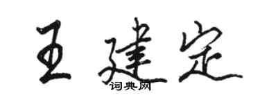 骆恒光王建定行书个性签名怎么写