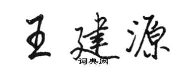 骆恒光王建源行书个性签名怎么写