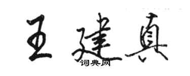 骆恒光王建真行书个性签名怎么写