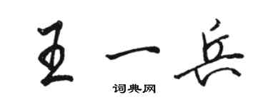 骆恒光王一兵行书个性签名怎么写