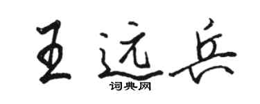 骆恒光王远兵行书个性签名怎么写