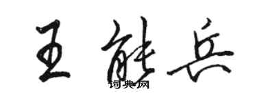 骆恒光王能兵行书个性签名怎么写