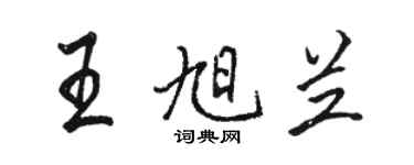 骆恒光王旭兰行书个性签名怎么写