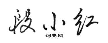 骆恒光段小红行书个性签名怎么写