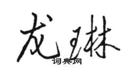 骆恒光龙琳行书个性签名怎么写