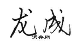骆恒光龙成行书个性签名怎么写