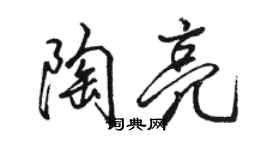 骆恒光陶亮行书个性签名怎么写