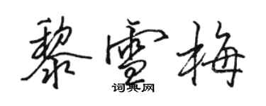 骆恒光黎雪梅行书个性签名怎么写