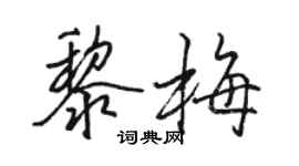 骆恒光黎梅行书个性签名怎么写