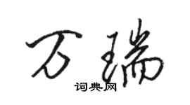 骆恒光万瑞行书个性签名怎么写