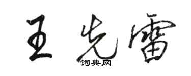 骆恒光王先雷行书个性签名怎么写