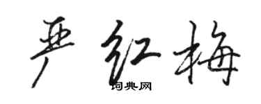 骆恒光严红梅行书个性签名怎么写