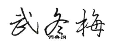 骆恒光武冬梅行书个性签名怎么写