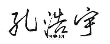 骆恒光孔浩宇行书个性签名怎么写