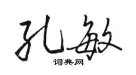 骆恒光孔敏行书个性签名怎么写