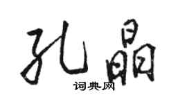 骆恒光孔晶行书个性签名怎么写