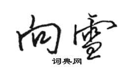 骆恒光向雪行书个性签名怎么写