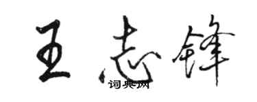 骆恒光王志锋行书个性签名怎么写