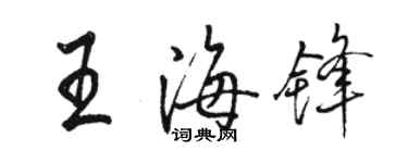 骆恒光王海锋行书个性签名怎么写