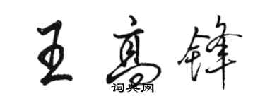 骆恒光王高锋行书个性签名怎么写